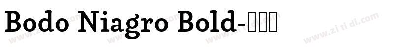 Bodo Niagro Bold字体转换